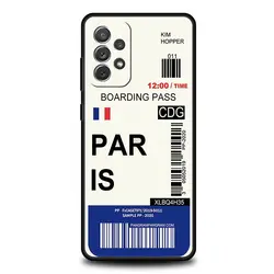 World City Travel Ticket New York London Phone Case Cover - Samsung A32 5G (A1)