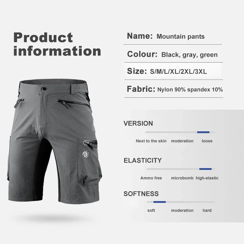 Mountain Bike Shorts Multi-Pockets Breathable MTB Road Cycling Shorts Waterproof Loose Outdoor Sports cycling shorts