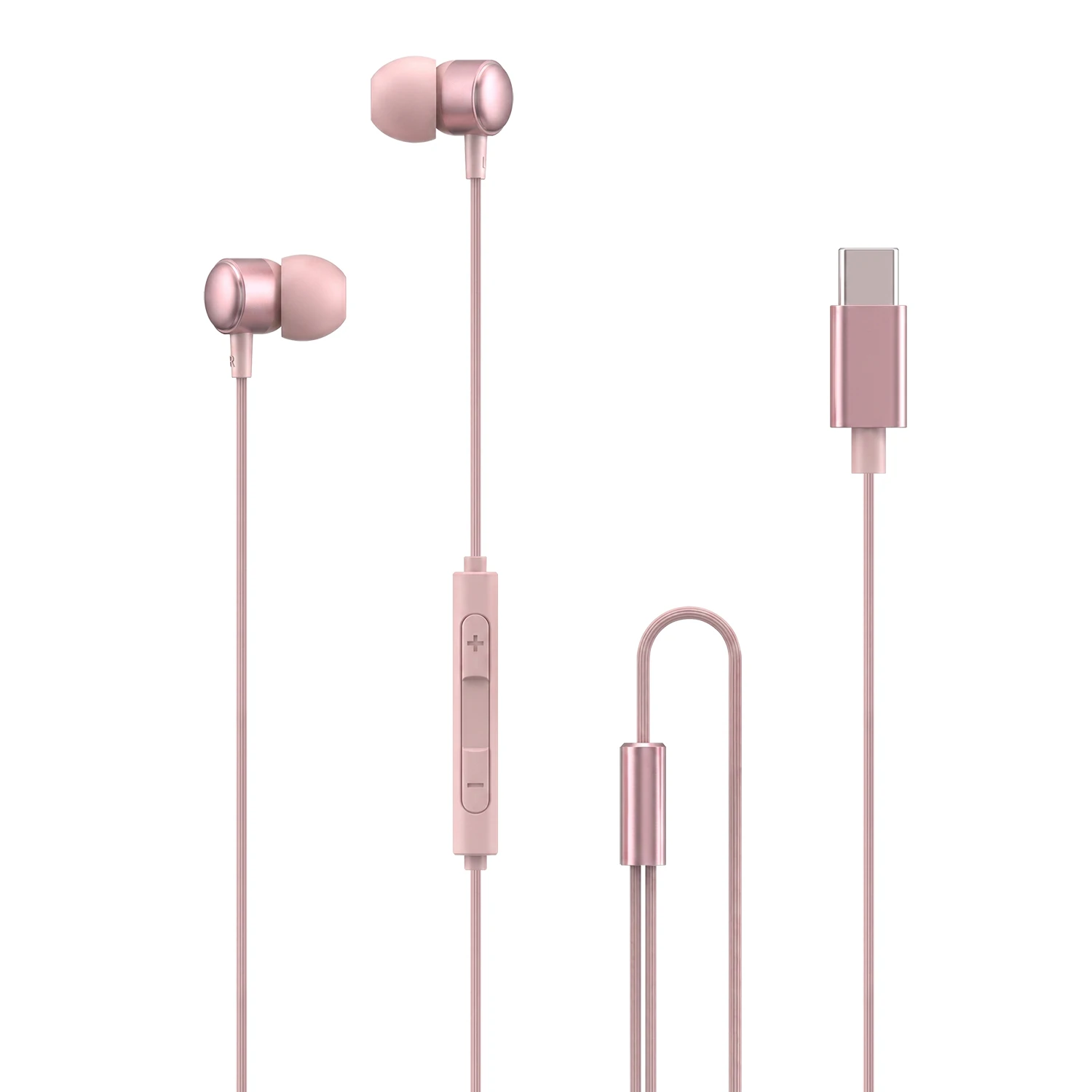 High-Fidelity USB Type C Wired Headphones with Stereo Sound, Bass Boost, and In-Line Mic