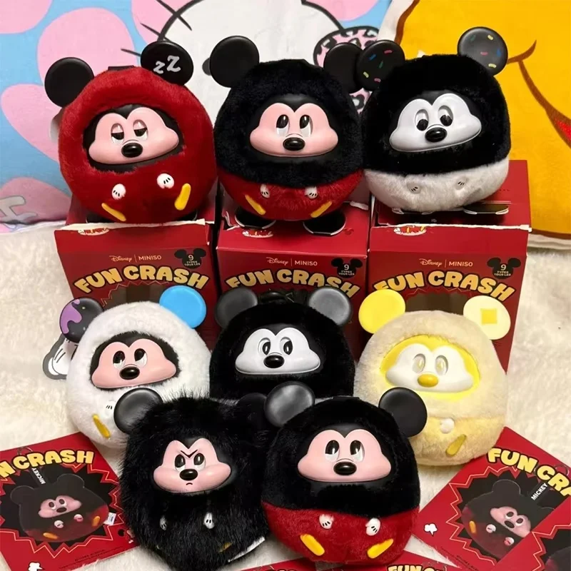 Miniso Disney Mickey Mouse Vinyl Plush Keychain Blind Box Cute