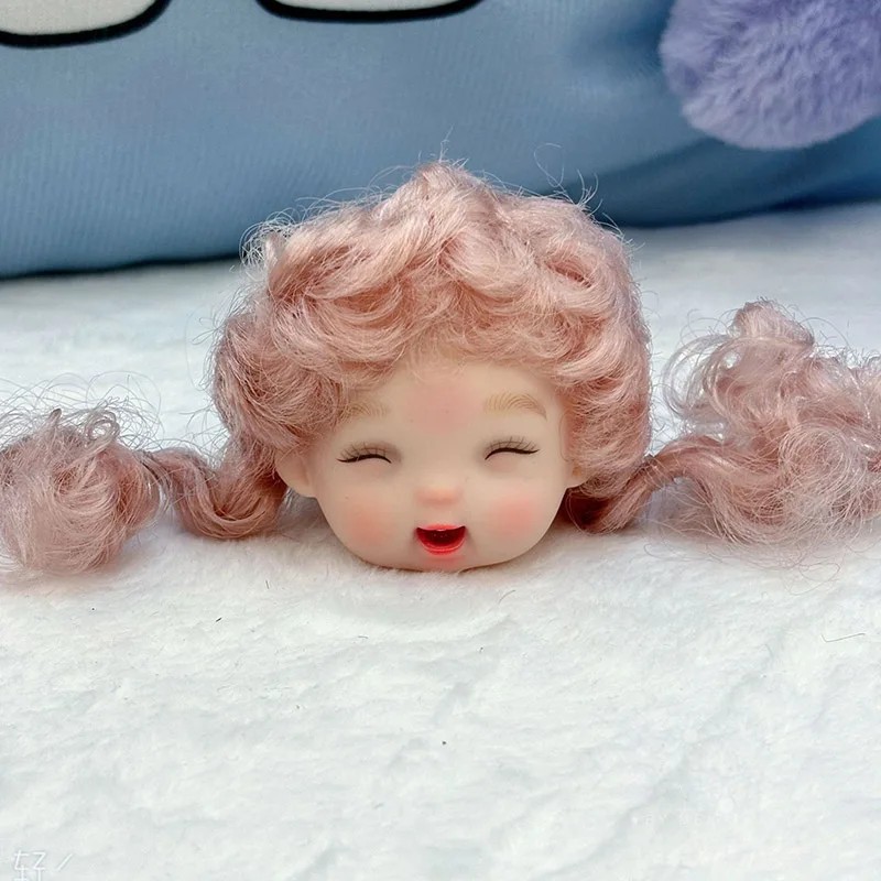 New 16cm Cute Doll's Head 1/8 Bjd Multi Joints Movable Body Accessories 3D Eyes Baby Princess Head 2