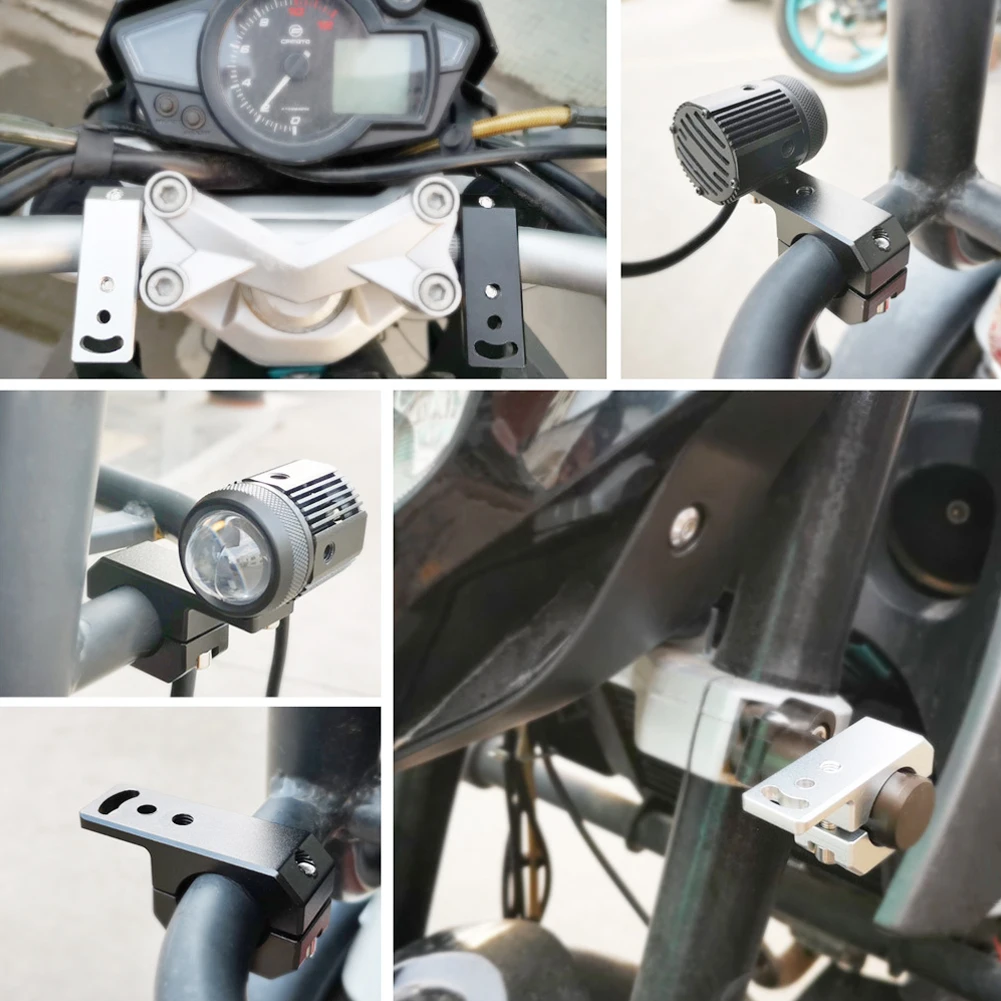 Motorcycle LED Headlight Clamps Brackets Tube Clamp Mount Kit For Motorcycle Spotlights Or Fog Light Mount Motorbike Accessories motorcycle light bracket motorcycle headlight clamp motorcycle headlight mount