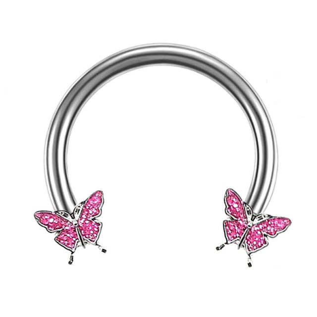 Nose Ring 16G Horseshoes Rings Helix Hoop Septum Piercing Butterfly Sexy Nariz Piercing Ear Cartilage Tragus Goth Piercing
