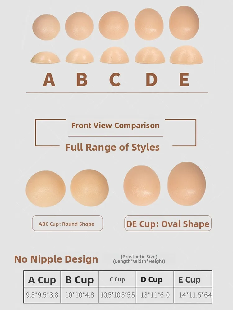 Silicone Breast Forms Thiened Underwear Bra Top Enhancer for Small Breasts to Appear Larger Cosplay Costume Fem Broaas...