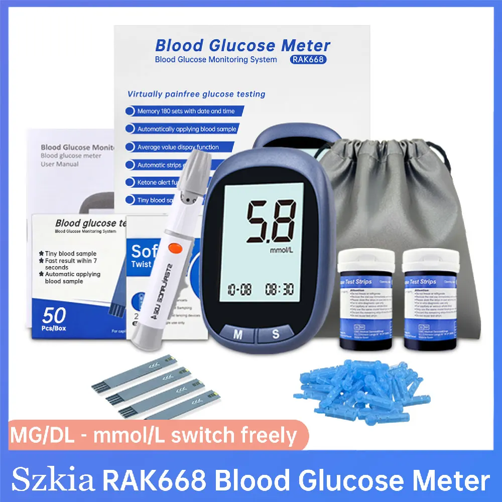 Kit Misuratore Di Glucosio Nel Sangue Szkia, Senza Sensore Freestyle, Macchina Per Il Test Dello Zucchero, Accessori Per Il Diabete, Sensore Di Glucos