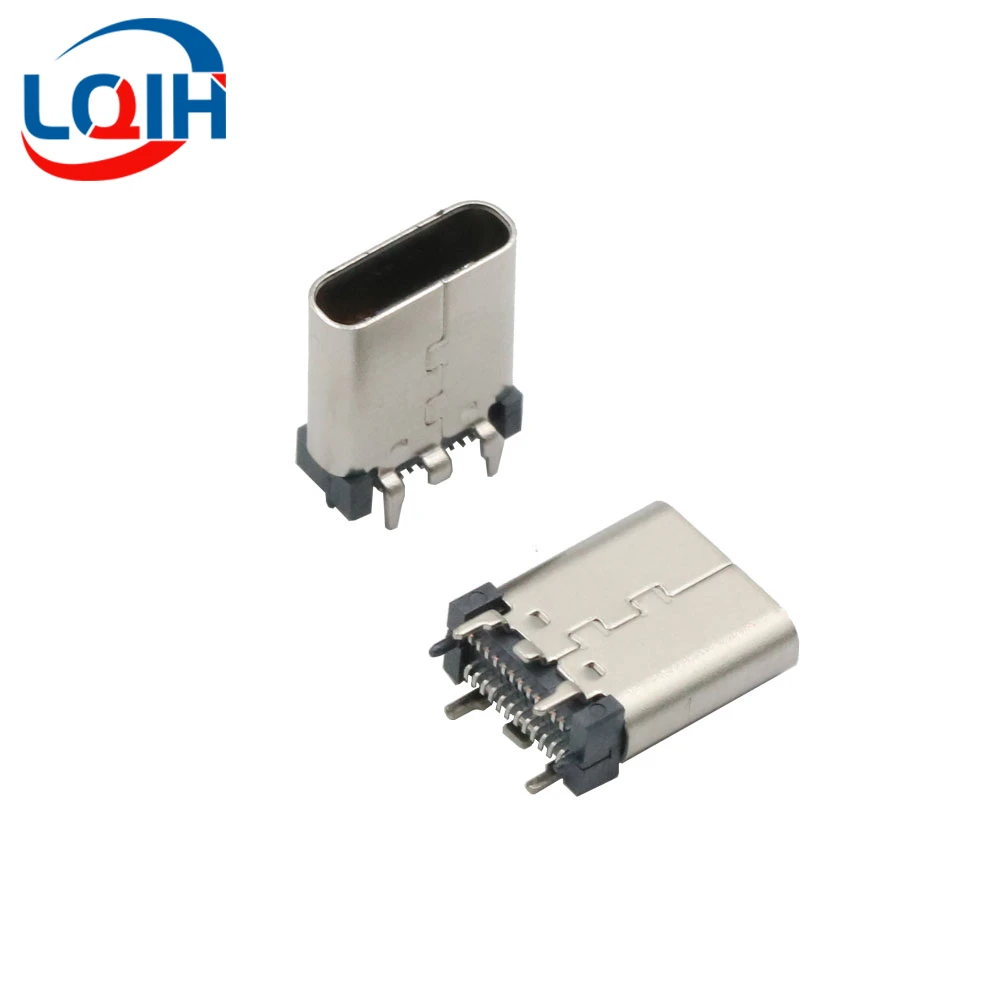 1 Pz Tipo C 16 Pin Doppia Fila SMT Presa Connettore USB 3.1 Femmina SMD DIP Per Huawei Samsung Lenovo PCB Design Fai Da Te Ad Alta Corrente - Foto 5