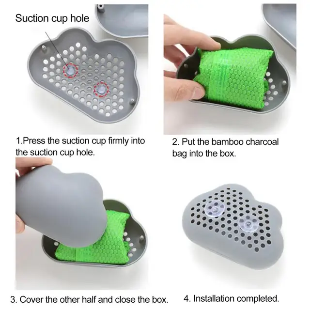 Fagyasztó Dezodorizáló Szívócsésze Porózus Tervezés Szag Eliminátor Levehető Felhő Hűtőszekrény Dezodor Konyhai Ellátás - Image 5