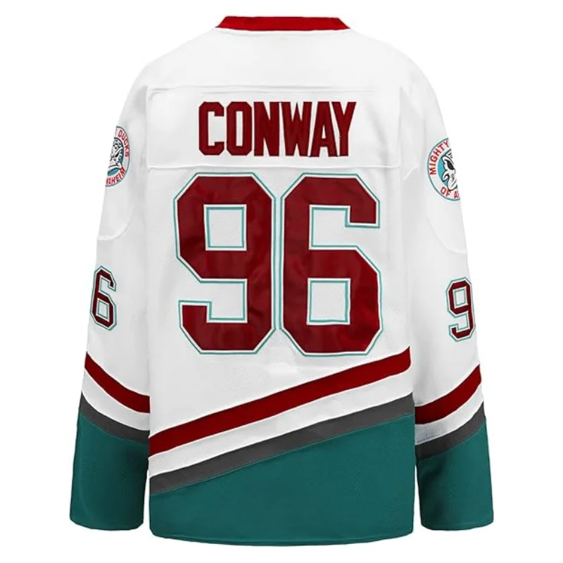 

Movie Mighty Ducks Jersey Charlie Conway #96 Adam Banks #99 Ice Hockey Jersey Men's #33 Greg Goldberg #66 Gordon Bombay Jerseys