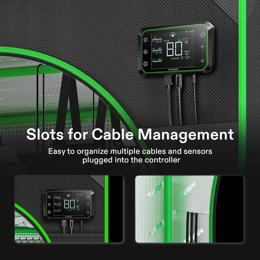 Intelligent WiFi Integrated Planting Tent System, Equipped with Timed Full Spectrum, LED Growth Lights and Other Kits, 4x4