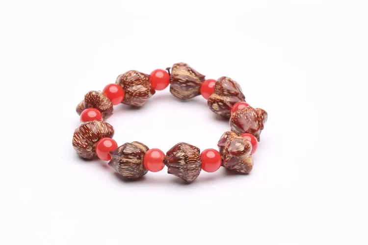 

18mm Blood Lotus Bodhi Seeds Beads Tibetan Buddhism Amulet Bracelet