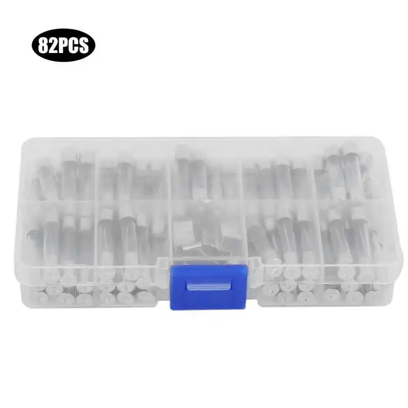 

82Pcs 6x30mm 250V 0.5A~30A Glass Tube With Holder Fast Blow Assorted Assortment Kit