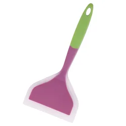 Versatile Non - Stick Silicone Cooking Utensil Set - Includes Egg Spatula, Pancake Turner, and Flipper (PURPLE)