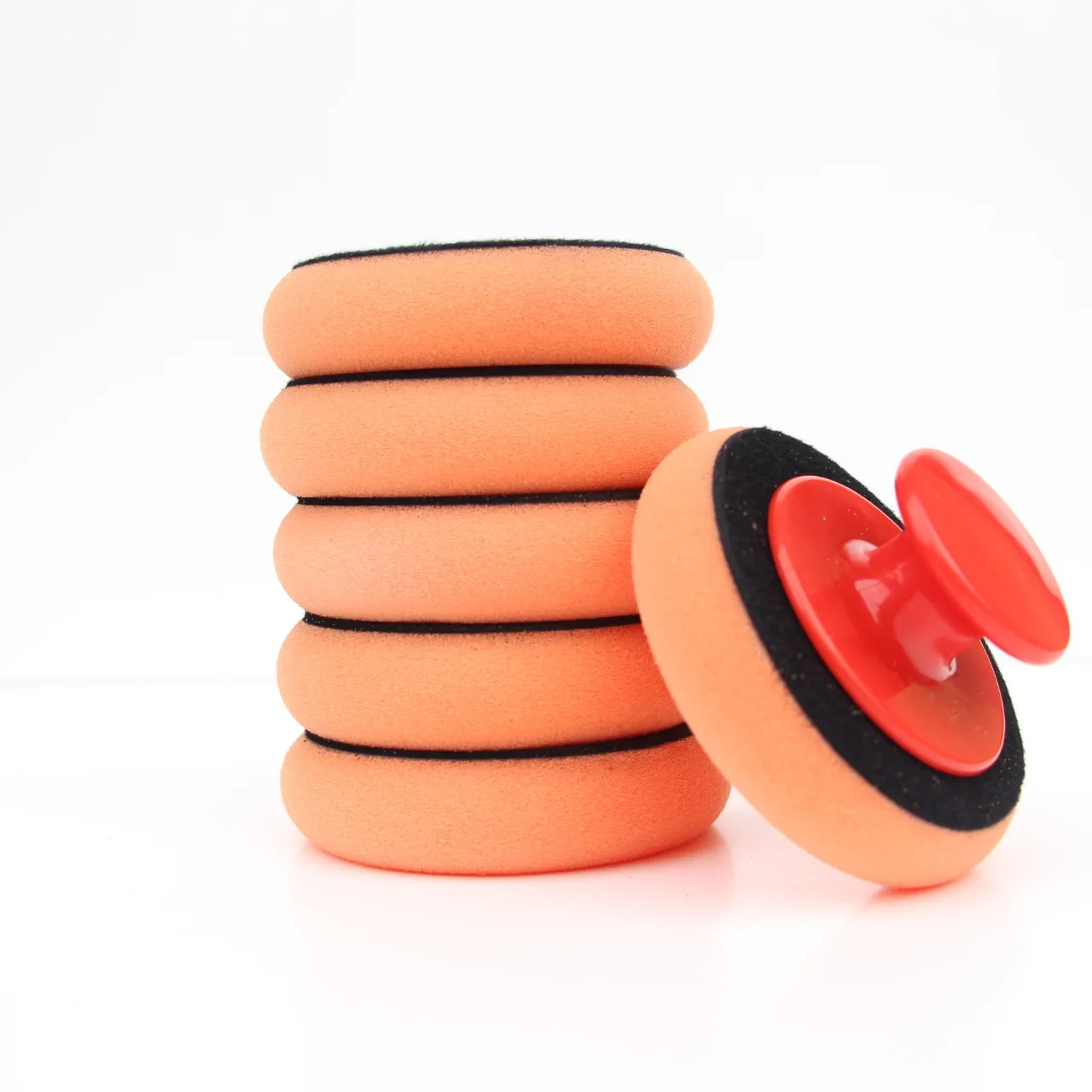Car Wash Sponge 5PCS Car Waxing Handle Polishing Tools Beauty Cleaning and Maintenance Supplies Manual Waxing Sponge Artifacts