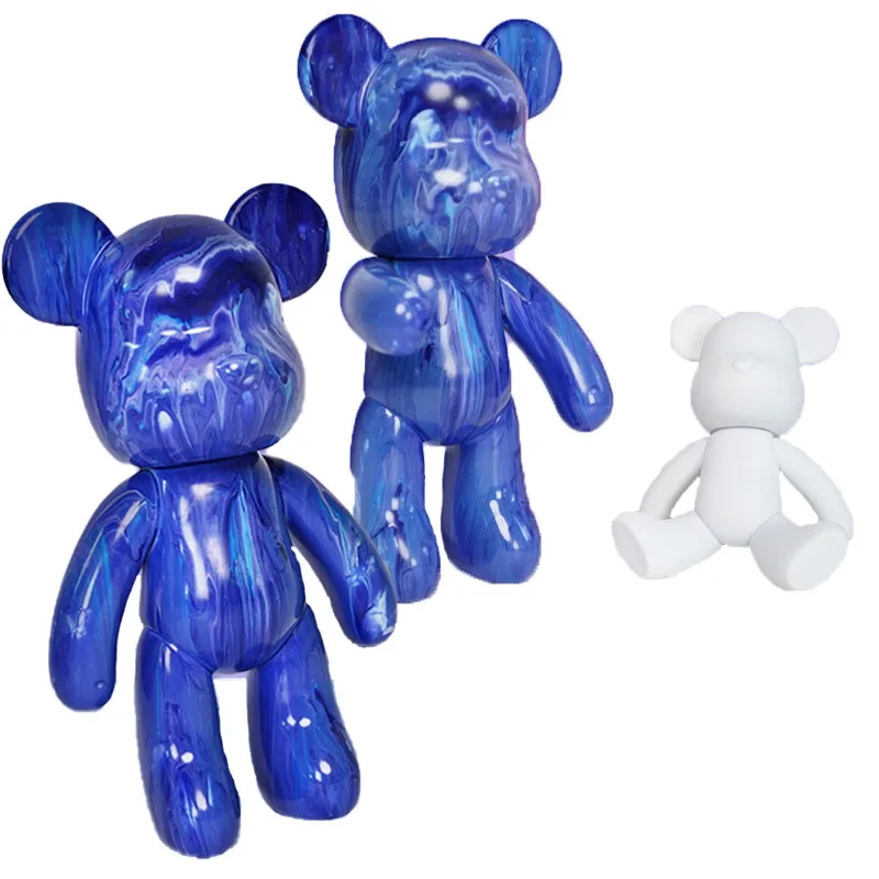 Creative Fluid Painting Set for Kids with Liquid Paint and Bear Figure