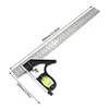 Angle Square Measuring Tools Set Precise Stainless Steel Aluminium Durable Adjustable Combination Spirit Level 12" 300mm 5