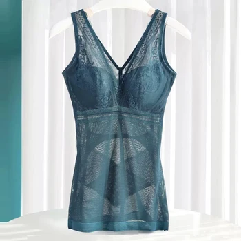 Women's Plus Size Tummy Control Shapewear lace Body Shaping Camisole Tank Tops