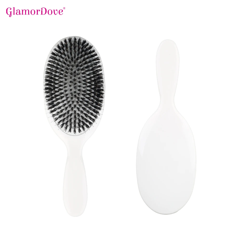 

Professional Boar & Nylon Bristle Hair Extension Brush Detangling Hair Brush Natural Bristle Cushion Nylon Brush Comb