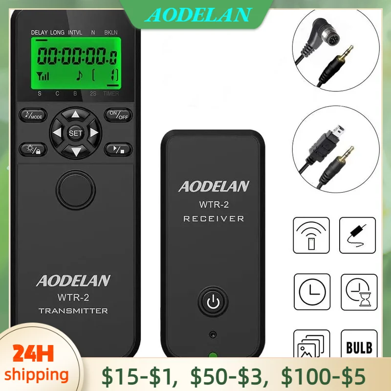 AODELAN Wireless Camera Timer Shutter Release Remote Control For