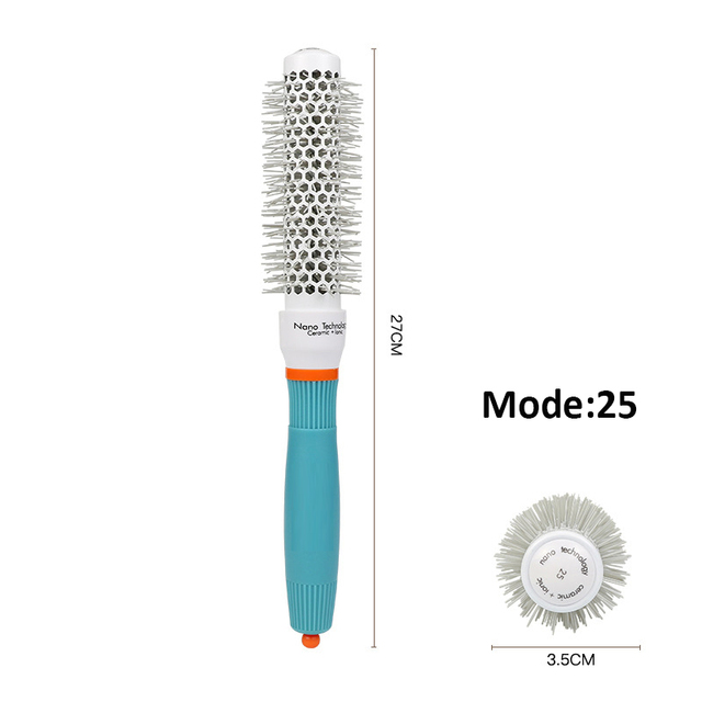 Ion Hair Comb Professional Salon Hair Brush Hair Styling Hairbrush Hairdressing Comb Round Curly Hair Rollers Tools Blue
