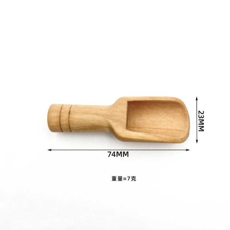 10pcs 나무 작은 작은 미니 특종 소금 설탕 커피 스푼 티스푼 작은 소금 삽 우유 분말 특종 주방 요리 도구