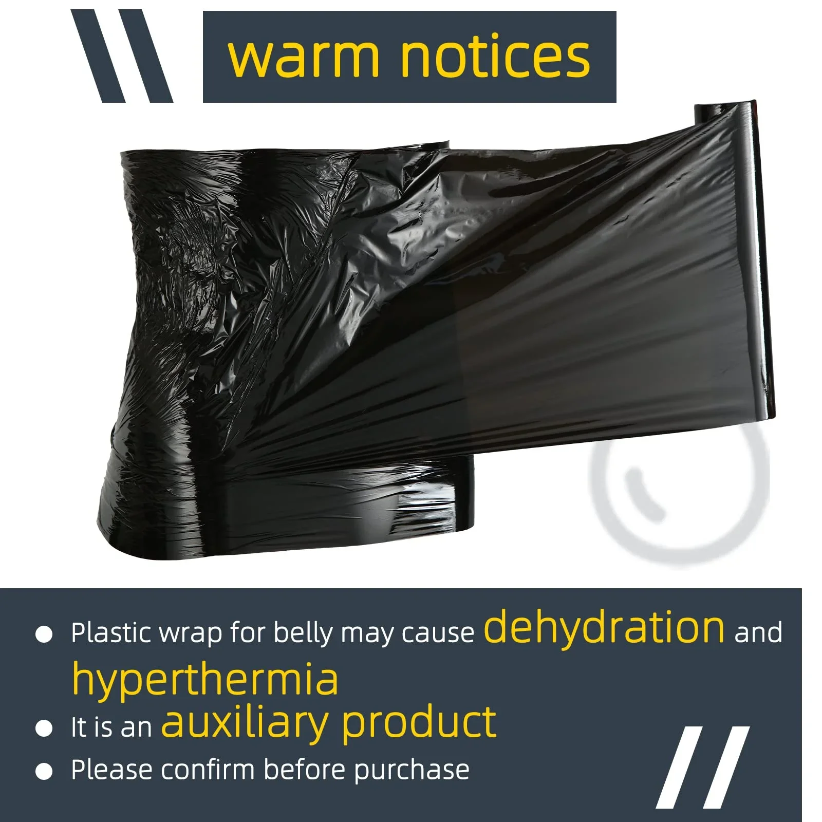 3/2/1 Roll 60 Meters Black Osmotic Plastic Body Wrap Workout and Sweat Enhancer Stomach Wrap Body Film Massage Accessories