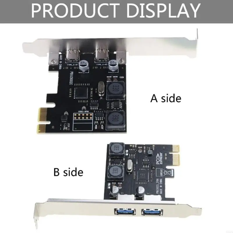 데스크탑용 USB Type C 3.1 Gen1 Express 카드 2개, UASP 시스템 및 빠른 데이터 전송 기능 제공
