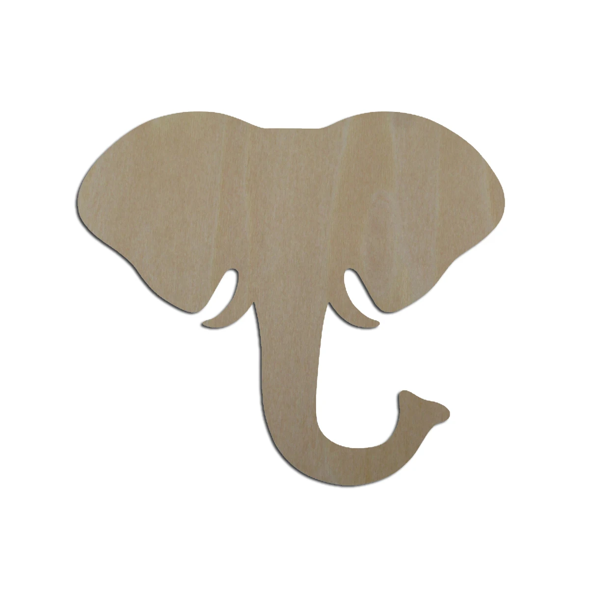 Sculpture Sur Bois Vierge En Forme D'Éléphant - Modèle à Tailler Soi-Même - Neuf USA