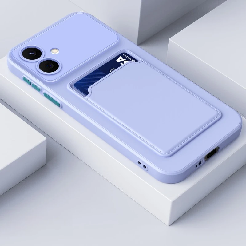 Luxury Matte Finish Phone Case with Built-in Card Slot
