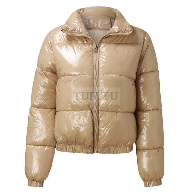 cor cortada puffer jaqueta parka outwear grosso