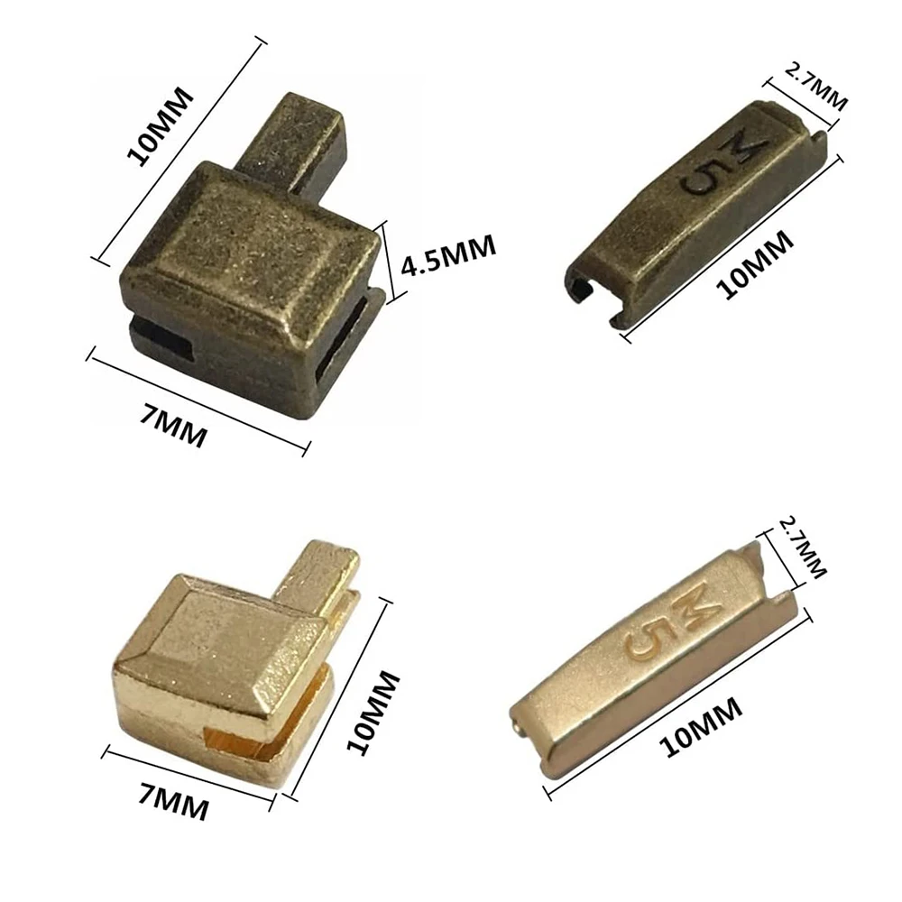 RLECS 20 Paia Di Fermi Per Cerniera In Metallo - Misura #5 - Perno Di Inserimento E Chiusura Inferiore - Riparazione Cerniere - Argento Antico - 2