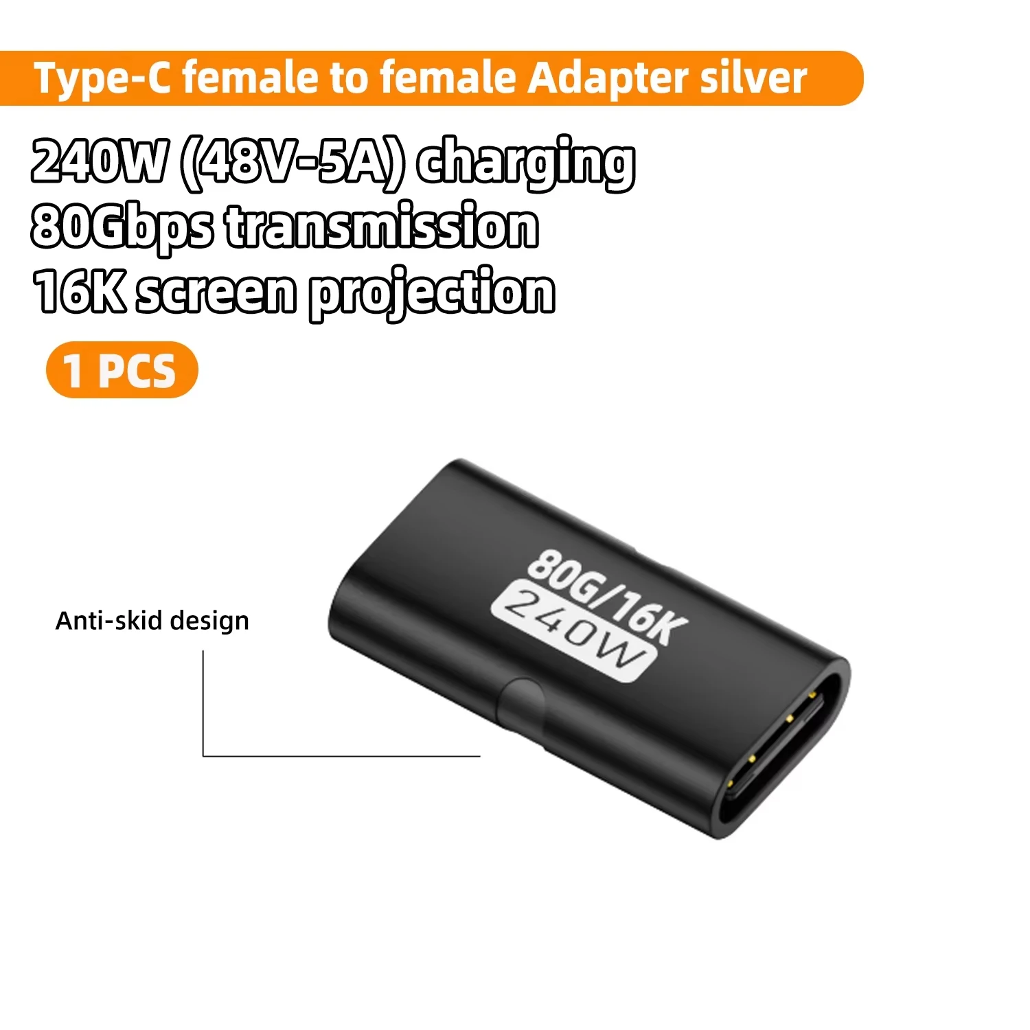 ตัวเลือกสินค้า อะแดปเตอร์ USB4 80Gbps รองรับชาร์จเร็ว 240W