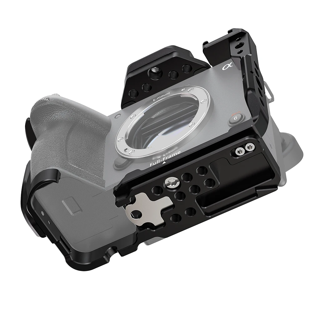 Kamerakäfig aus Metall für Sony FX3 Cinema Camera, Schutzrahmenhalterung, Kaltschuhhalterung, Mikrofon, LED-Lichthalter, Monitorständer – Detail 8