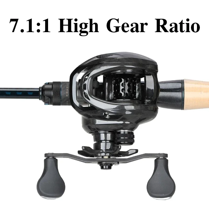 TSURINOYA DARK WOLF 150 최대 드래그 7kg 182g 베이트 캐스팅 릴, 10 + 1BB 장거리 캐스팅 낚시 릴, 7.1:1 고속 파이크 릴