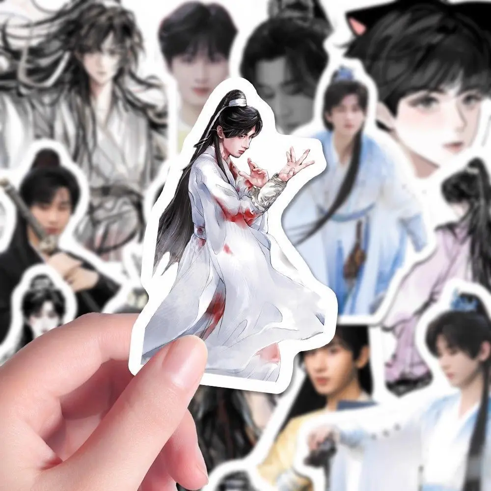 10/55개 TV 드라마 캐릭터 청이 중국 남성 배우 신규 핫 애니메이션 그래피티 스티커 여행가방 노트북 아이패드 스티커 팬 장난감