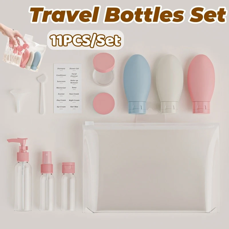 11-Piece Travel Size Toiletry and Skincare Container Set