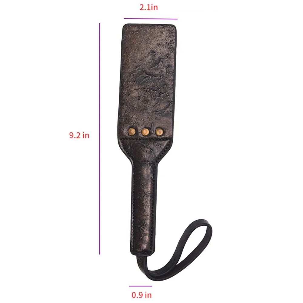 23CM Cow Leather Double-Layers Genuine Leather Paddle,,Deluxe Riding Crop Leather Horsewhip 6