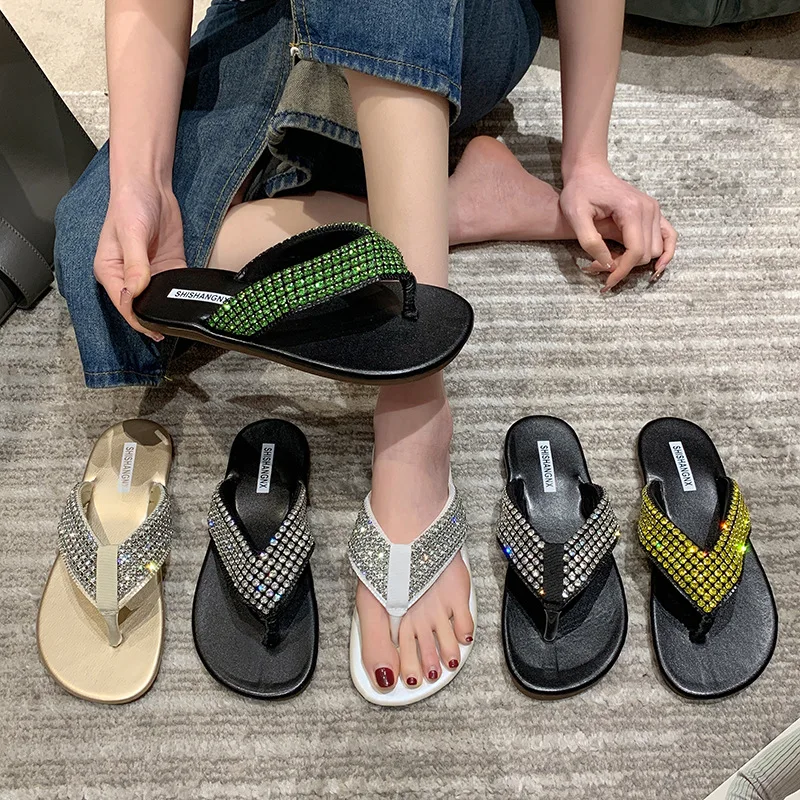 

Шлепанцы с круглым вырезом, летние пляжные тапочки для женщин, для ношения на улице