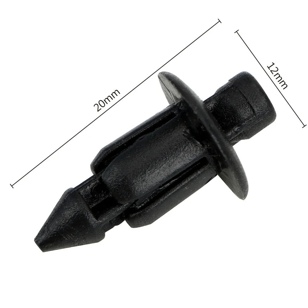Universal Car Door Trim Clips 50 Count Plastic Push Type 7mm Mounting Hole for Interior Panel Replacement