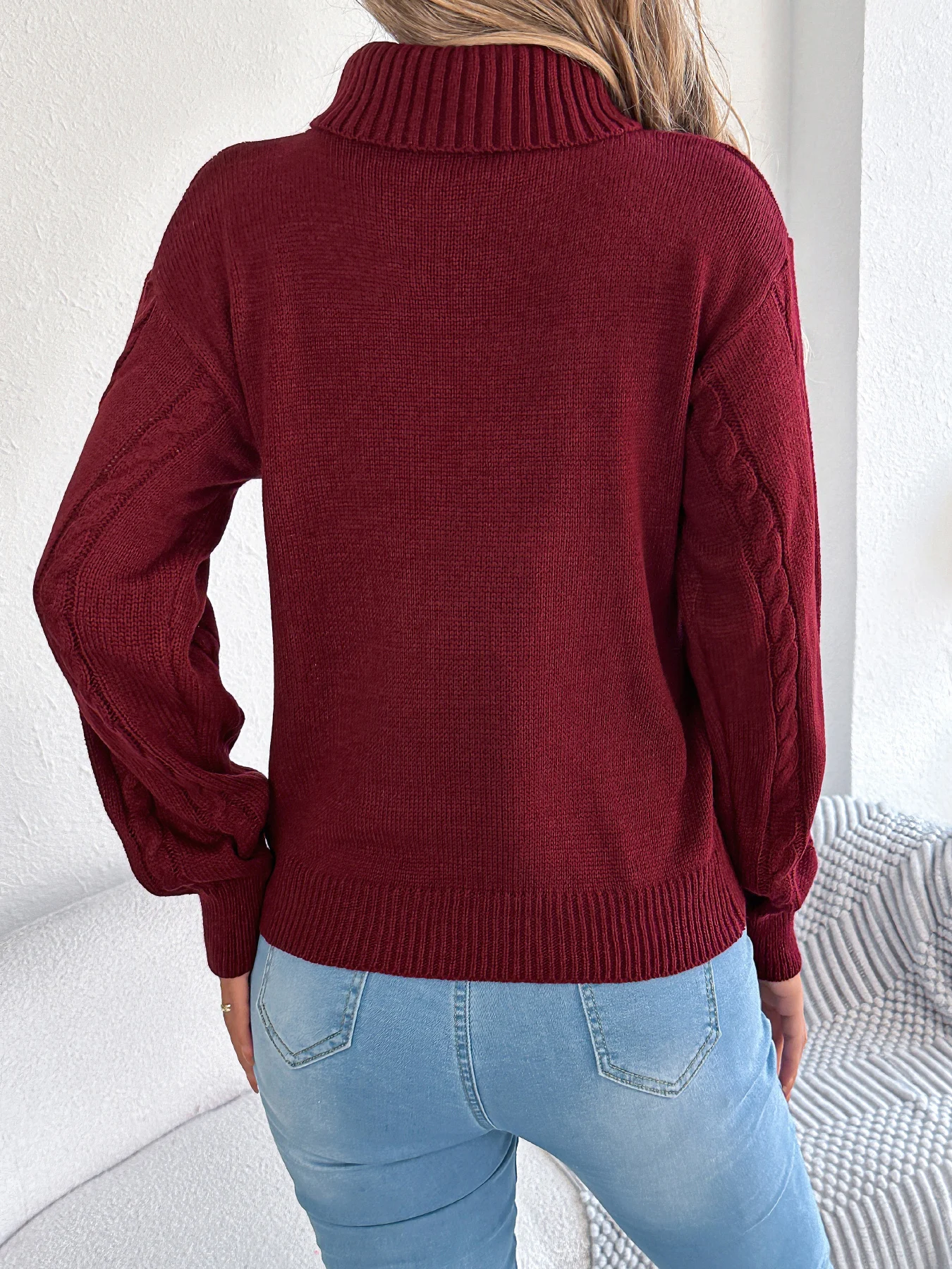 Women Knitted Turtleneck Sweater Autumn Winter