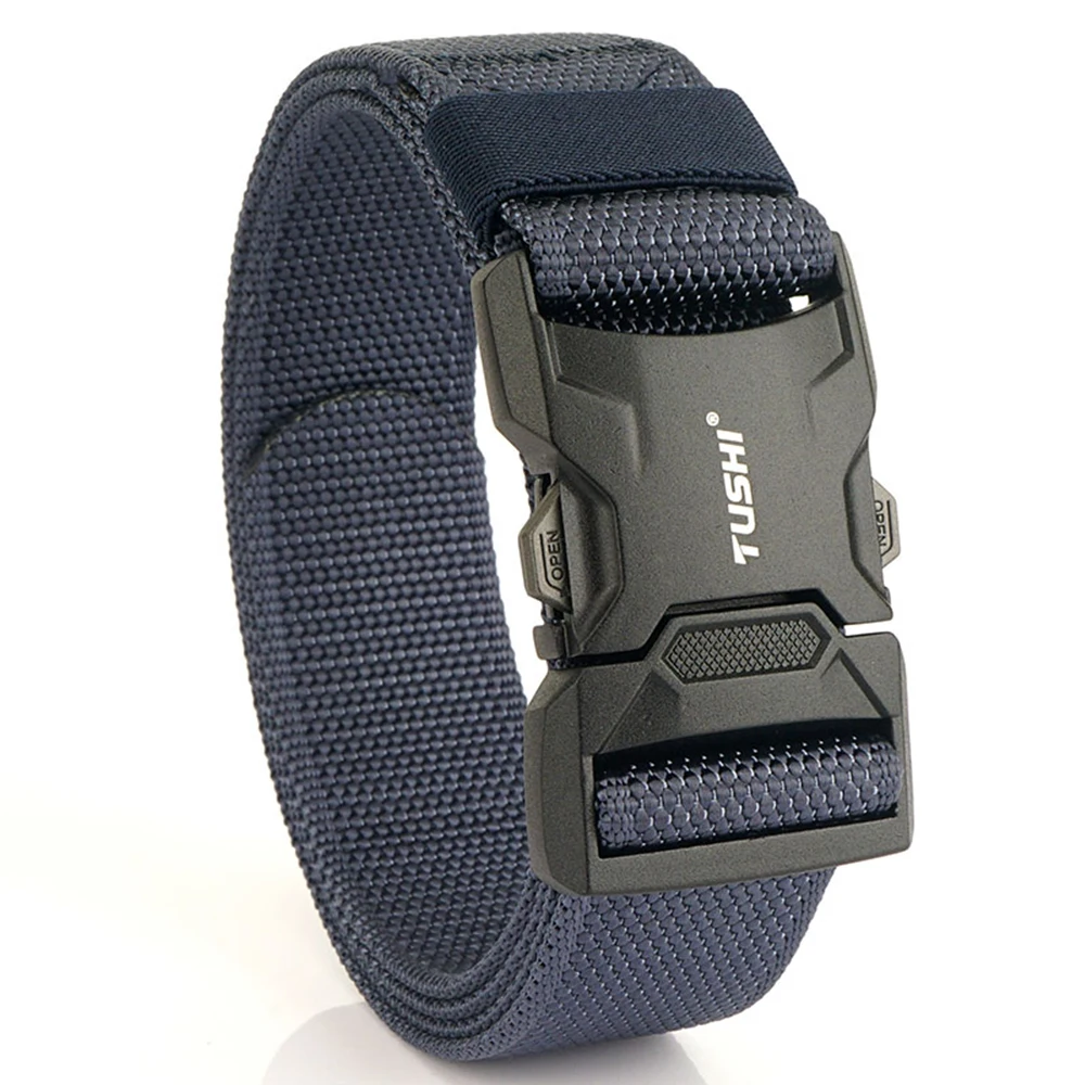 TUSHI NEUE Quick Release Aluminium Legierung Steckbare Schnalle Elastische Gürtel Für Männer Langlebig Taktische Gürtel Cowboy Outdoor Armee Jagd – Detail 22