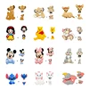 3pcs/set New Panpan Mickey Minnie Silicone Beads Teether Food-Grade Chewing Teeth Bead DIY Nipple Chain Jewelry Accessories 1