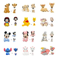 3pcs/set New Panpan Mickey Minnie Silicone Beads Teether Food-Grade Chewing Teeth Bead DIY Nipple Chain Jewelry Accessories 1