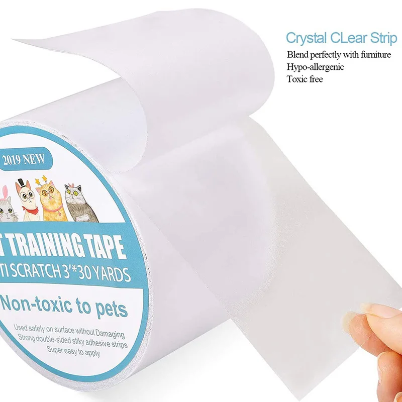 Anti-Scratch Cat Training Tape Easy Installation Cat Training Tape for Holding Your Rugs Furniture in Place