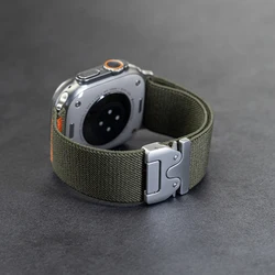 Parachute Nylon Strap for Smartwatch Bands - Durable and Comfortable Bracelet Accessory (Army green)