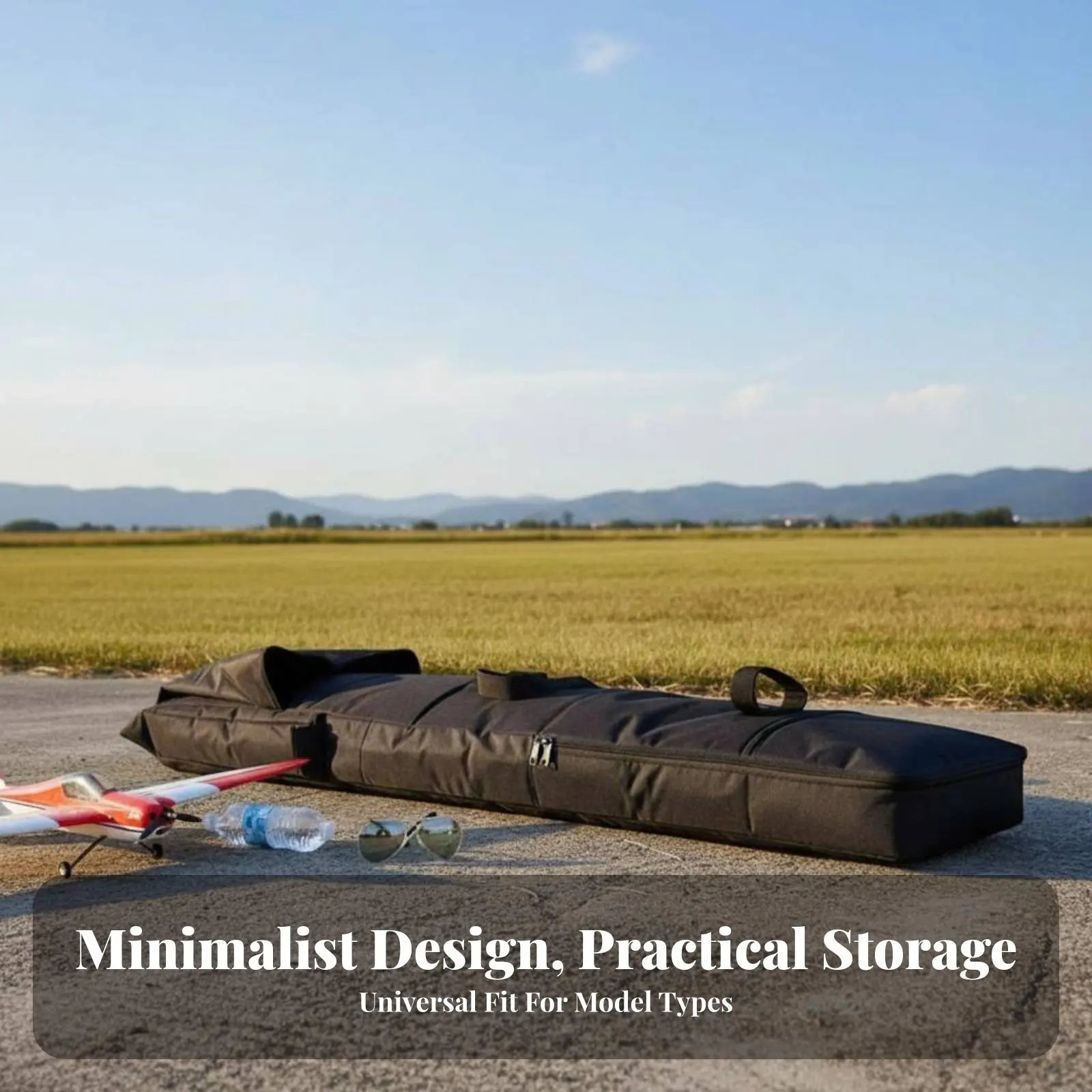 원격 조종 항공기 운반 가방 교체 가능한 스트랩 RC 항공기 휴대용 케이스 패딩 처리된 모형 항공기 백팩