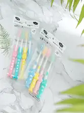  4pcs/set Japanese Style Children's Toothbrush Bristles  with Fat Handle and Smal Bristles Toothbrush 4pcs Useful PRE 
