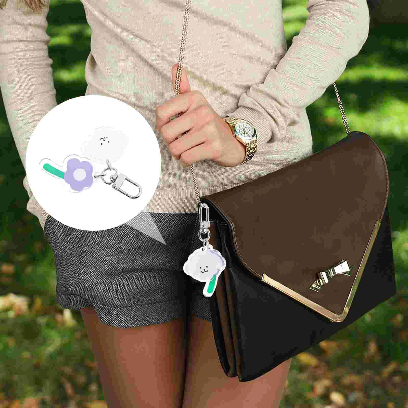 

3 Pcs Key Chain Rings Purse Hanging Ornament Pendants The Clouds Lovely Design Chains Alloy Pendents Lovers Bag