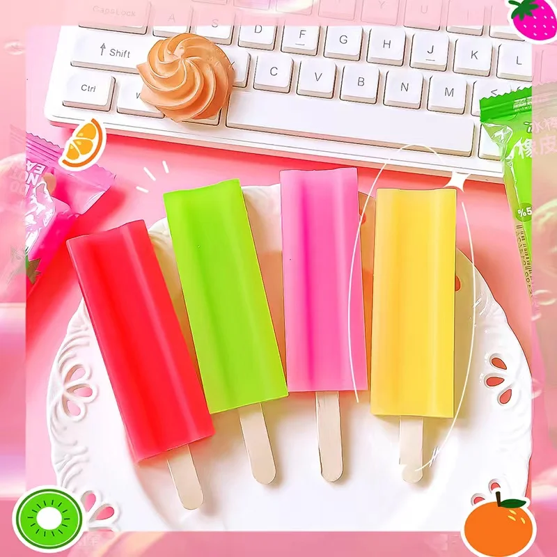 Pencil Eraser Kawaii School Teacher Gift Office Supplies Classroom Back To School Ice Cream Rubber cute things pencil eraser