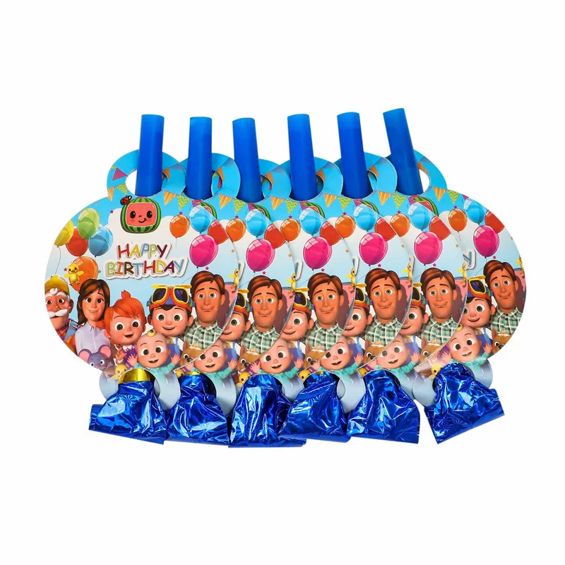 Party supplies Coconut Meloned Balloons Birthday Party Decoration Cartoon Foil Balloon Set Disposable Tableware Banner
