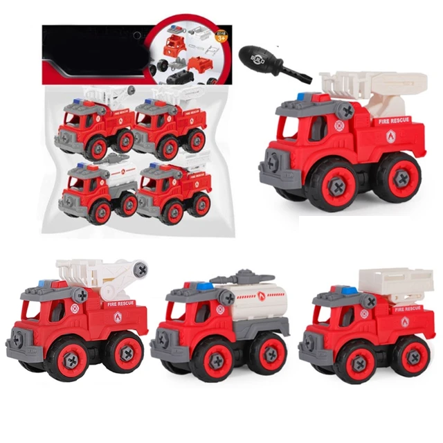 40JC Firefighting Sanitation Farmer Construction Toys Take Apart Car Toys DIY Engineering Construction Toy 2